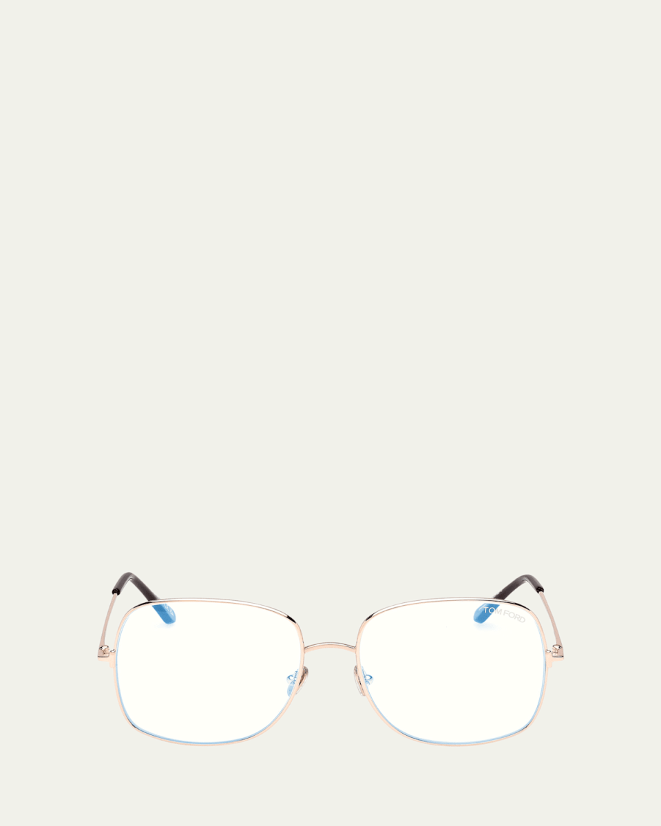 Round Blue Block Optical Frames